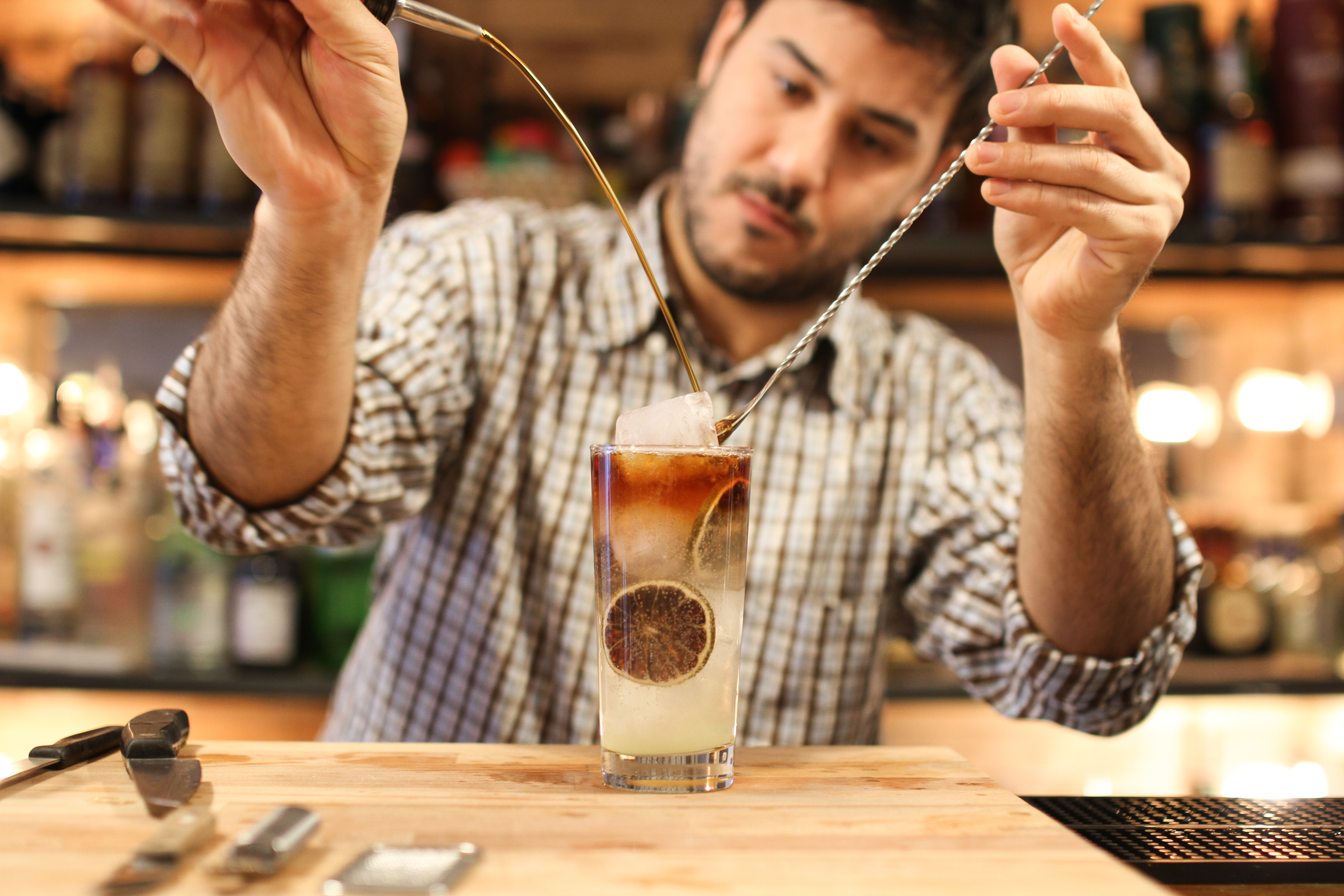 Bartender job application in a bar Bartender job application in a bar